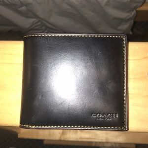 Black coach water buffaloes wallet